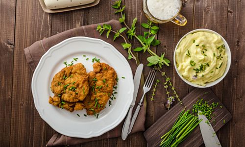 Hausgemachtes und Schnitzelranch